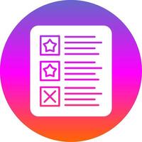 Paper Glyph Gradient Circle Icon vector