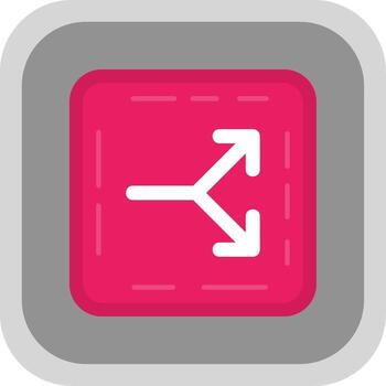 Split Flat Round Corner Icon vector