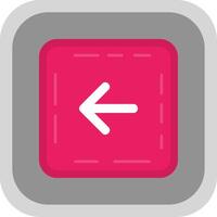 Left arrow Flat Round Corner Icon vector