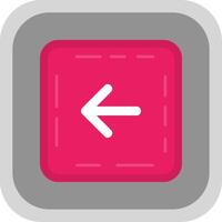 Left arrow Flat Round Corner Icon vector