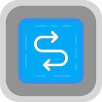 Zigzag Flat Round Corner Icon vector