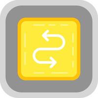 Zigzag Flat Round Corner Icon vector