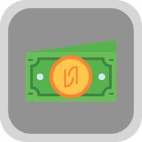Shekel Flat Round Corner Icon vector