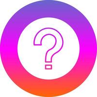 Question Glyph Gradient Circle Icon vector