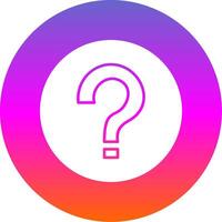 Question Glyph Gradient Circle Icon vector