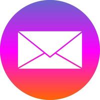 Email Glyph Gradient Circle Icon vector