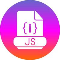 Js Format Glyph Gradient Circle Icon vector