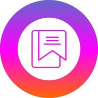 Bookmark Glyph Gradient Circle Icon vector