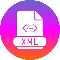 Xml Glyph Gradient Circle Icon vector