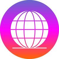 Worldwide Glyph Gradient Circle Icon vector