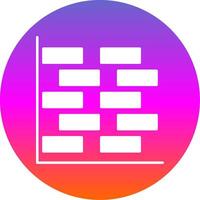 Gantt Chart Glyph Gradient Circle Icon vector