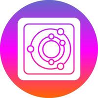 Radar Glyph Gradient Circle Icon vector