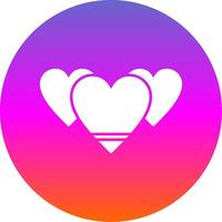 Heart Glyph Gradient Circle Icon vector