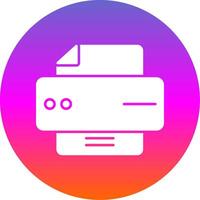 Printer Glyph Gradient Circle Icon vector