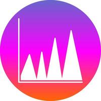 Graph Glyph Gradient Circle Icon vector