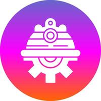 Engineer Glyph Gradient Circle Icon vector