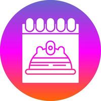Labour Day Glyph Gradient Circle Icon vector