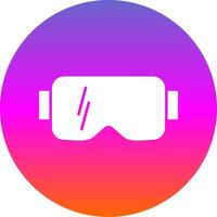 Vr Glasses Glyph Gradient Circle Icon vector