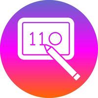 Digital Art Glyph Gradient Circle Icon vector