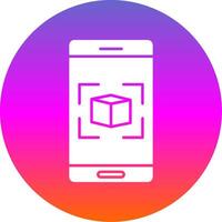 Augmented Reality Glyph Gradient Circle Icon vector