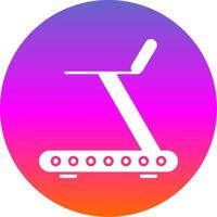 Treadmill Glyph Gradient Circle Icon vector