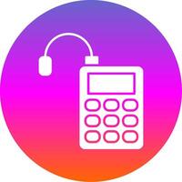 Microphone Glyph Gradient Circle Icon vector