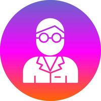 scientist Glyph Gradient Circle Icon vector