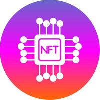 Nft Glyph Gradient Circle Icon vector