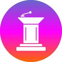 Podium Glyph Gradient Circle Icon vector