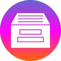 Archive Glyph Gradient Circle Icon vector