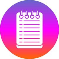 Notes Glyph Gradient Circle Icon vector