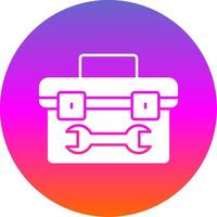 Tool Box Glyph Gradient Circle Icon vector