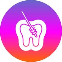 Root Canal Glyph Gradient Circle Icon vector