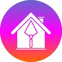 House Construction Glyph Gradient Circle Icon vector