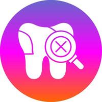 Unhealthy Tooth Glyph Gradient Circle Icon vector