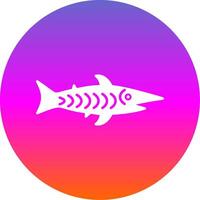 shark Glyph Gradient Circle Icon vector