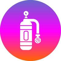 Oxygen Tank Glyph Gradient Circle Icon vector