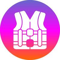 Life Vest Glyph Gradient Circle Icon vector