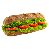 ai generiert png von Sandwich gegen transparent Hintergrund