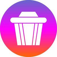 Recycle Bin Glyph Gradient Circle Icon vector