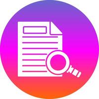 Magnifying Glass Glyph Gradient Circle Icon vector