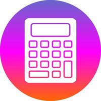 Calculator Glyph Gradient Circle Icon vector