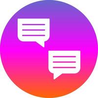 Chat Bubble Glyph Gradient Circle Icon vector