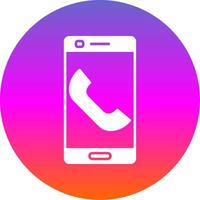 Phone Glyph Gradient Circle Icon vector