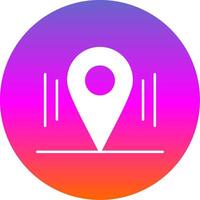 Location Glyph Gradient Circle Icon vector