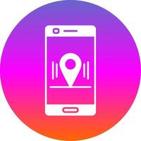 Location Glyph Gradient Circle Icon vector