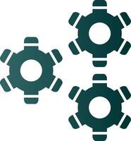 Gears Glyph Gradient Circle Icon vector