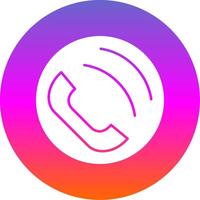 Phone Call Glyph Gradient Circle Icon vector