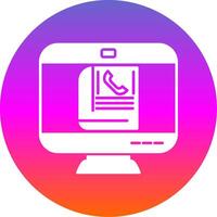 Contact Book Glyph Gradient Circle Icon vector