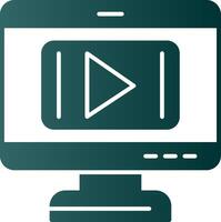 Video Player Glyph Gradient Circle Icon vector